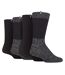 Mens 4 Pack Wool Hiking Socks | Ribbed Cable Knit Wool Blend Boot Socks-1