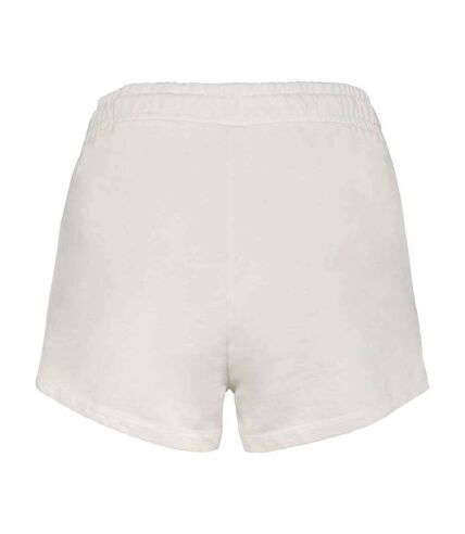 Womens/ladies french terry shorts washed ivory Native Spirit