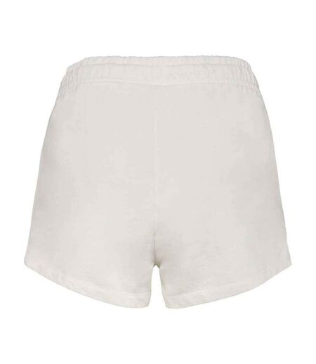 Womens/ladies french terry shorts washed ivory Native Spirit