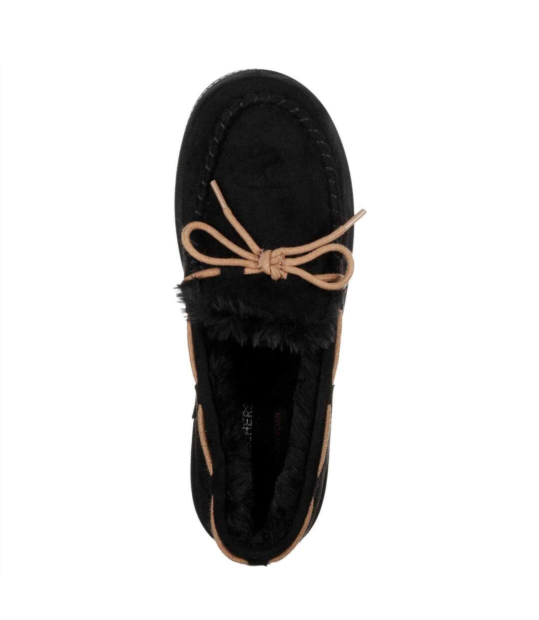Chaussons Mocassins Cozy Femme Noir Skechers-3