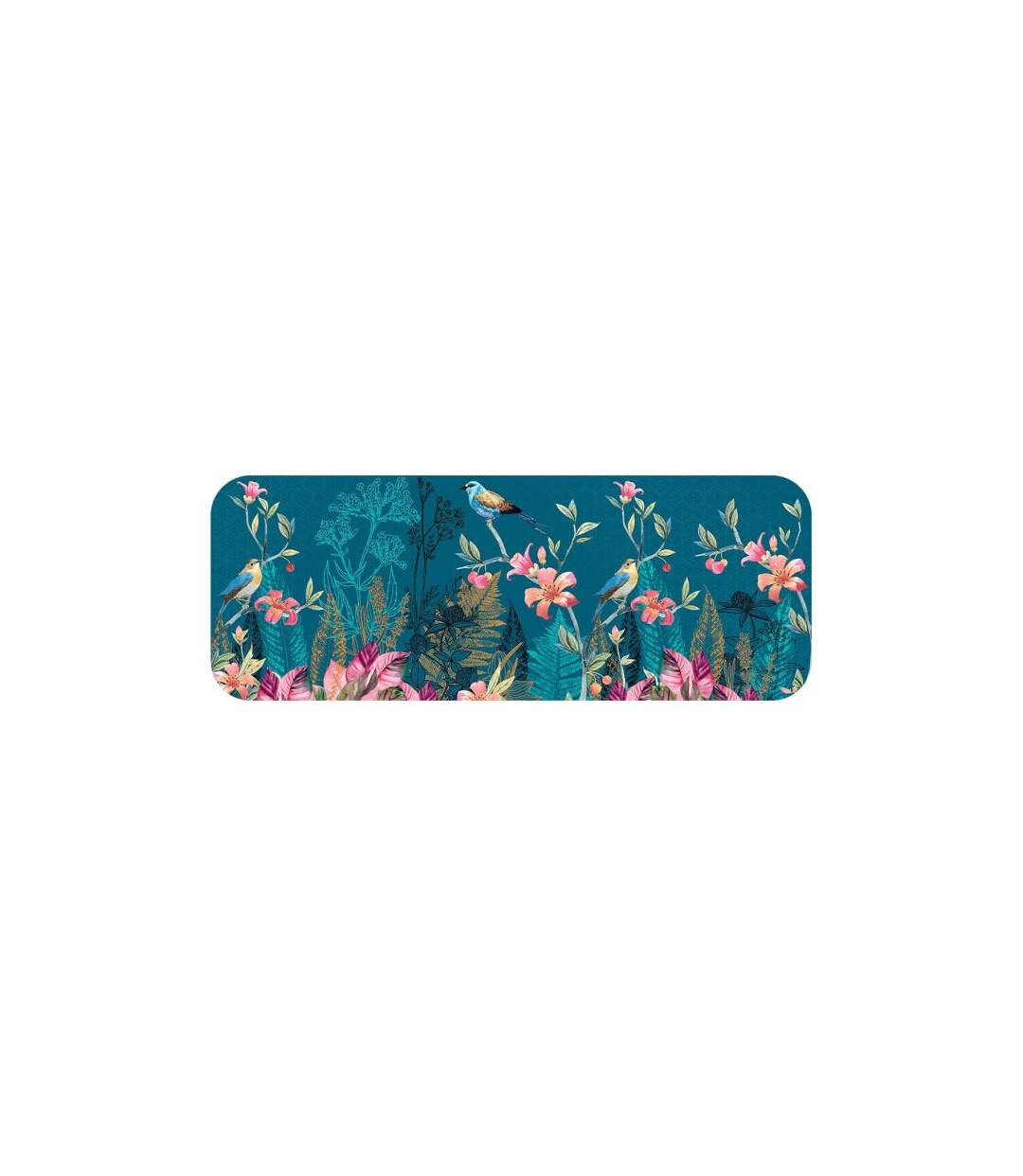 Tapis Déco Imprimé Alouette 45x120cm Bleu-1