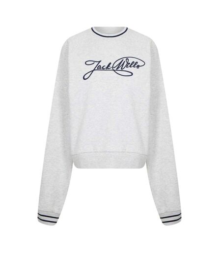 Sweat Manches Longues Femme Gris Clair Chiné Jack Wills