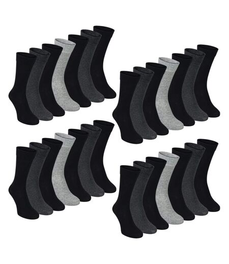 7 Pack Mens Classic Suit Socks - Soft Breathable Plain Dress Socks
