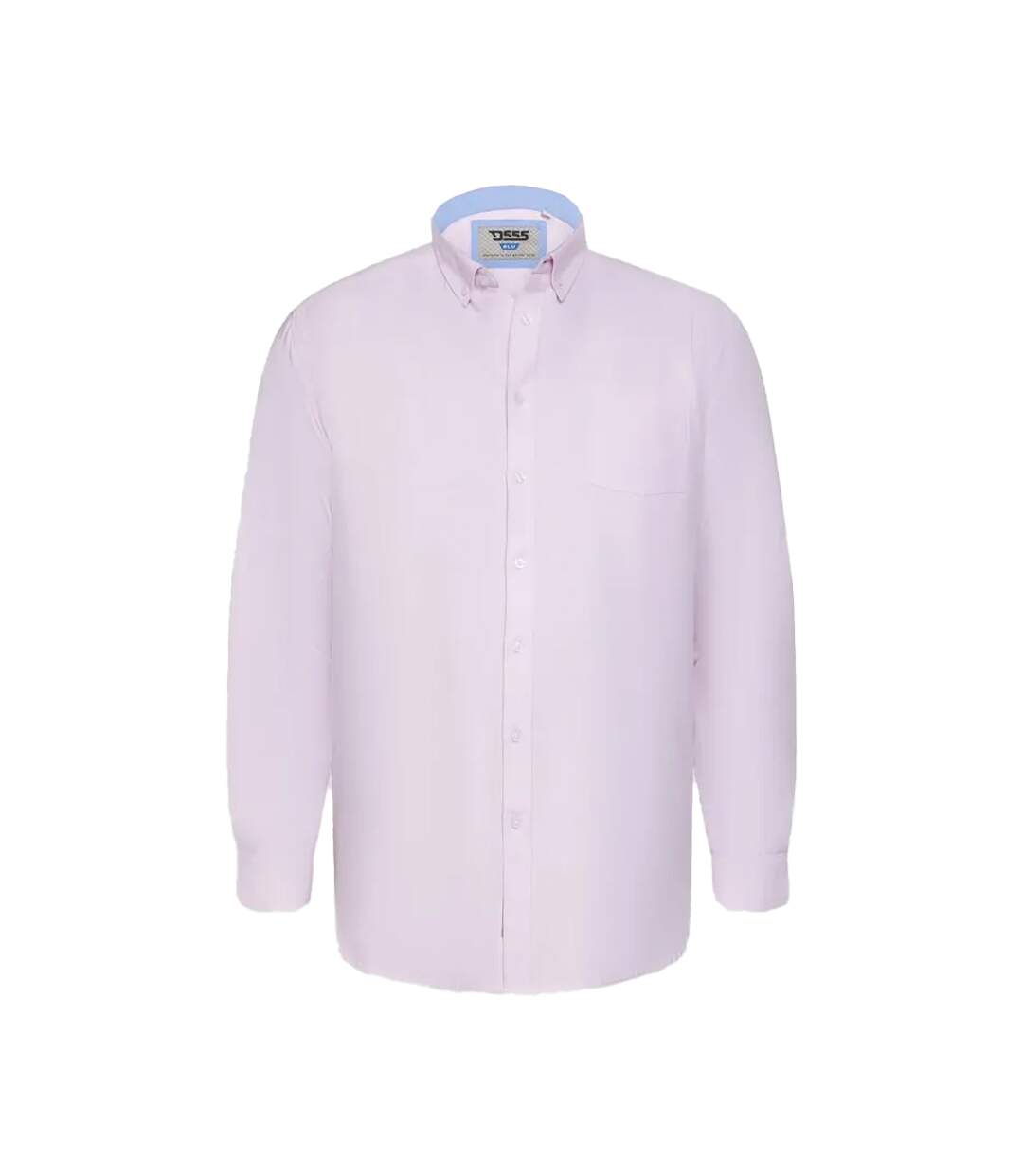Mens D555 Richard Oxford Kingsize Tall Long-sleeved Shirt Pink Duke-1