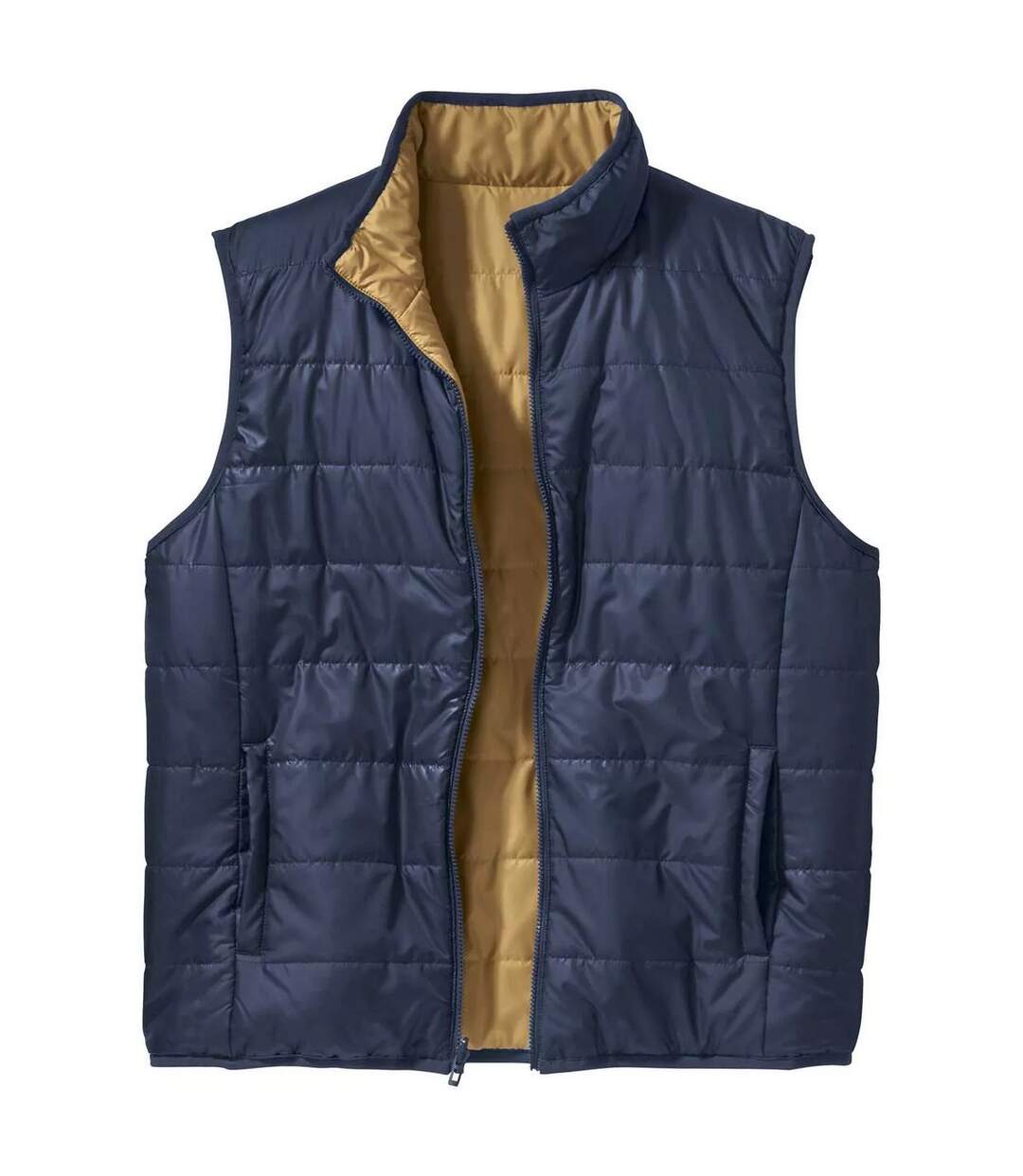 Doudoune sans manches homme ocre / bleu marine Atlas For Men-3