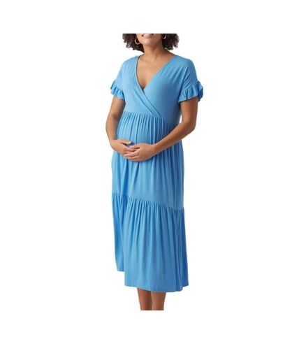 Robe D'allaitement Bleu Femme Mamalicious Helen - L