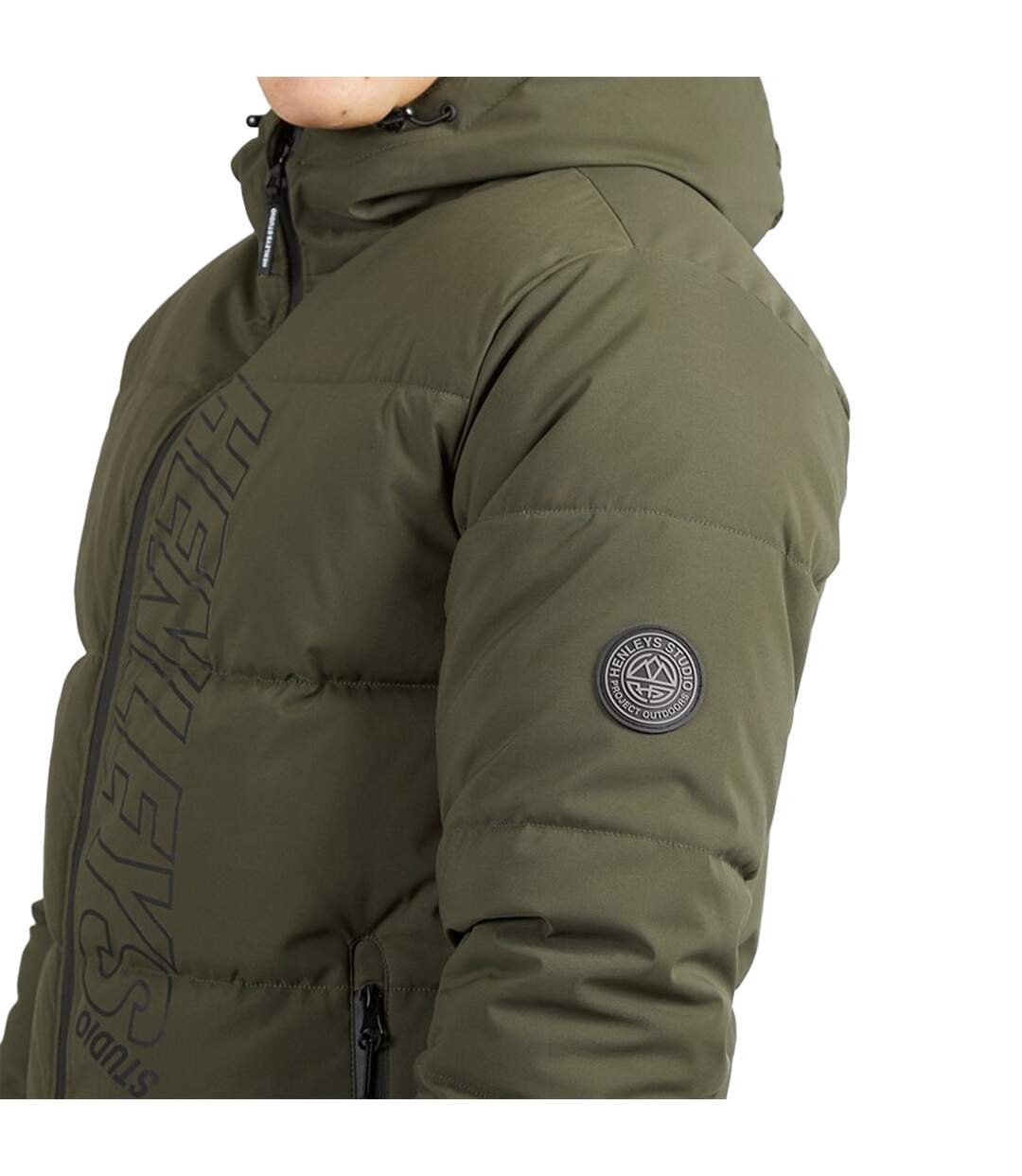 Doudoune System Ski Homme Vert Kaki Henleys-4