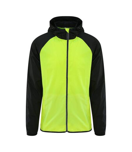 AWDis Just Cool Mens Contrast Windshield Jacket (Electric Yellow/Jet Black) - UTPC3581
