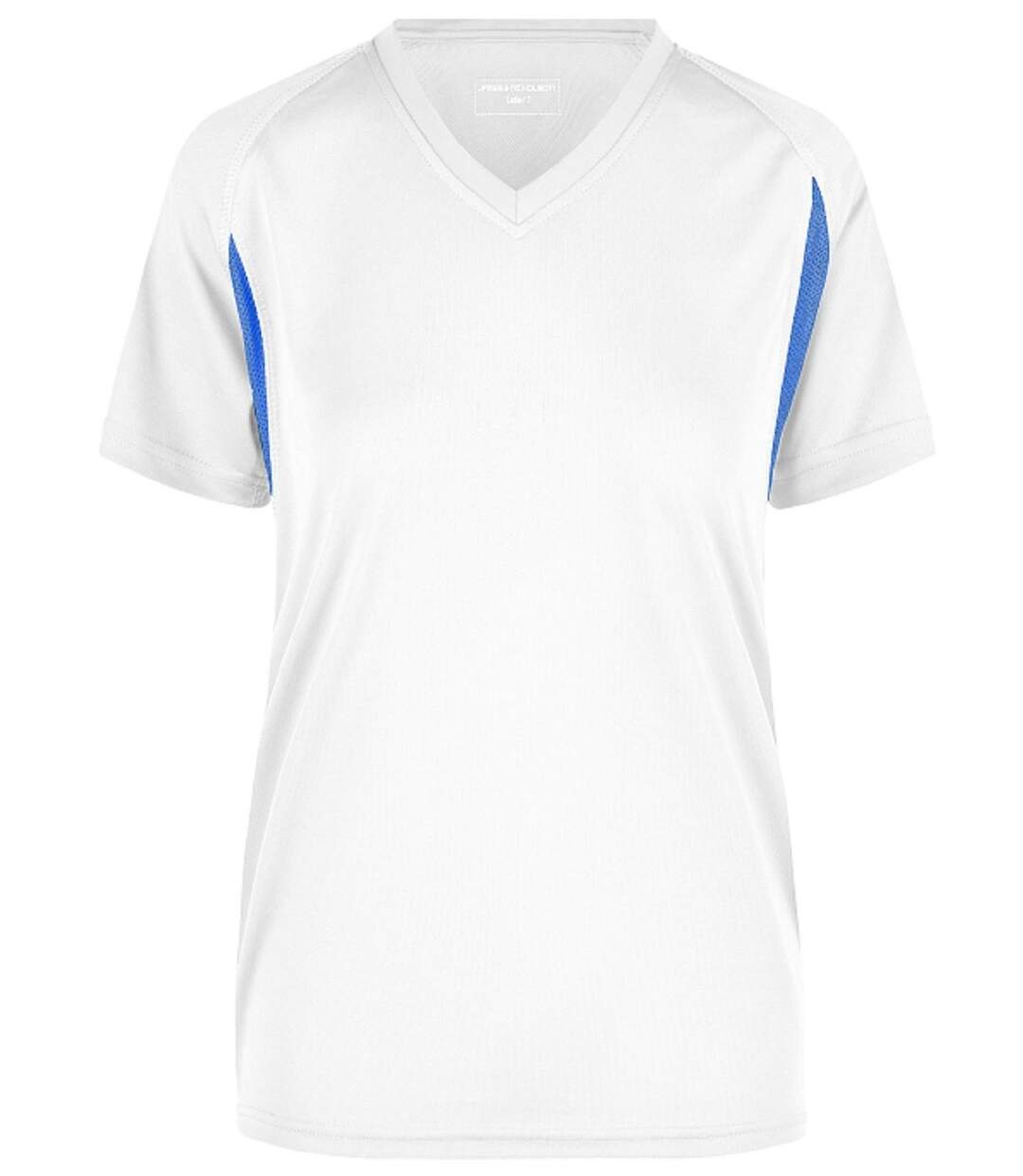 t-shirt running respirant JN316 - blanc et royal - FEMME