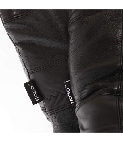 FLOSO - Gants Thinsulate en cuir véritable - Homme (3M 40g) (Noir) - UTGL104