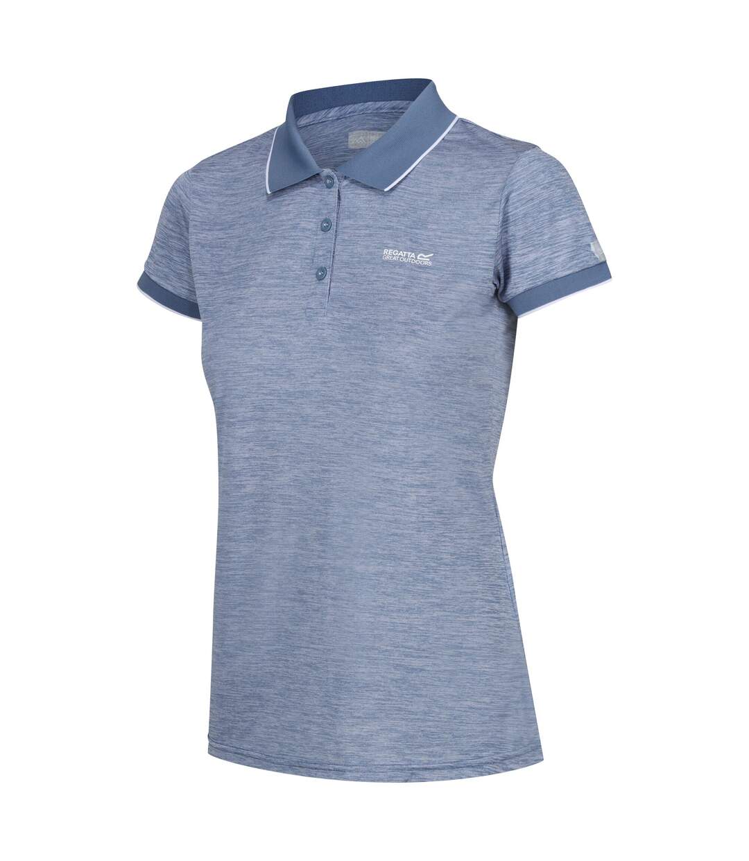 Polo manches courtes remex femme bleu de gris Regatta-3