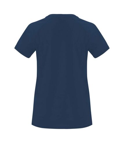 Womens/ladies bahrain short-sleeved sports t-shirt navy blue Roly