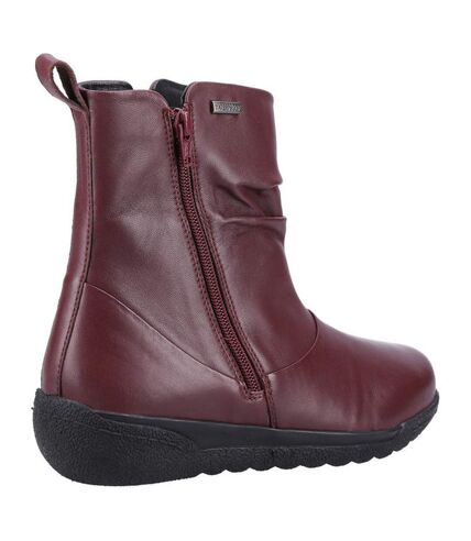 Fleet & Foster Womens/Ladies Brecknock Leather Ankle Boots (Burgundy) - UTFS10123