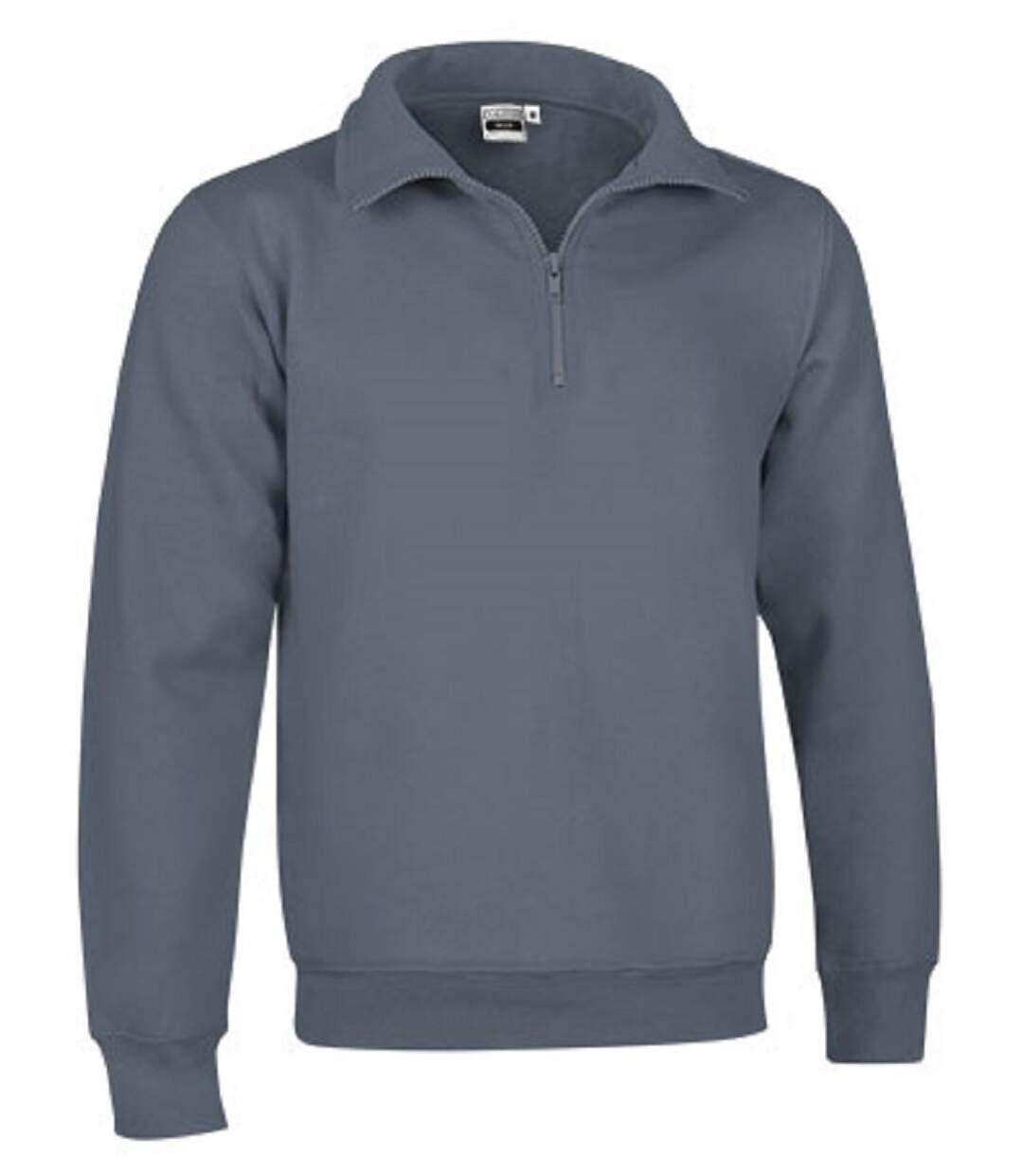 Sweat col camionneur zippé - REF WOOD - gris ciment