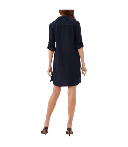 Womens/ladies A-line Mini Shirt Dress Deep Sea Bella Dahl