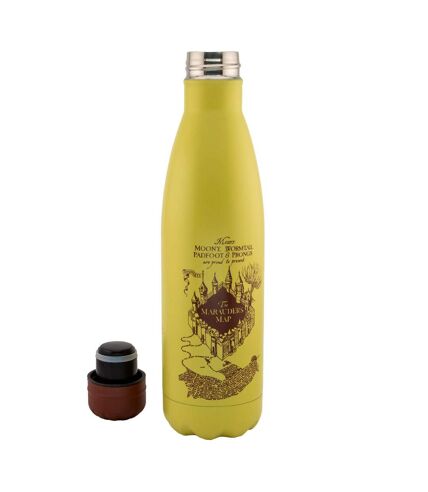 Harry Potter Marauders Map Thermal Flask (Yellow/Brown) (One Size) - UTTA11832