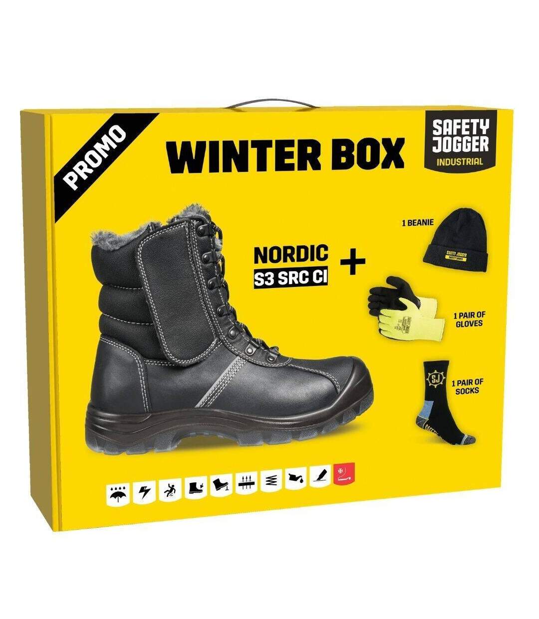 Winter Box Botte  en cuir avec doublure chaude Safety Jogger NORDIC S3 SRC CI-1