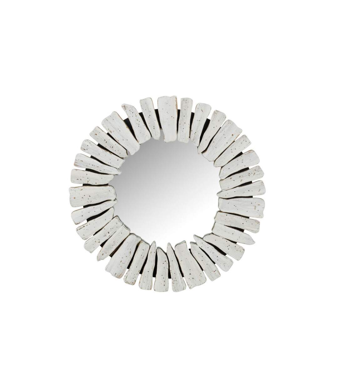 Miroir Mural en Bois Vacay 46cm Blanc-1