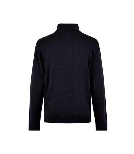Mens Arundel Quarter Zip Sweater Top Navy Kustom Kit