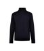 Mens Arundel Quarter Zip Sweater Top Navy Kustom Kit-2