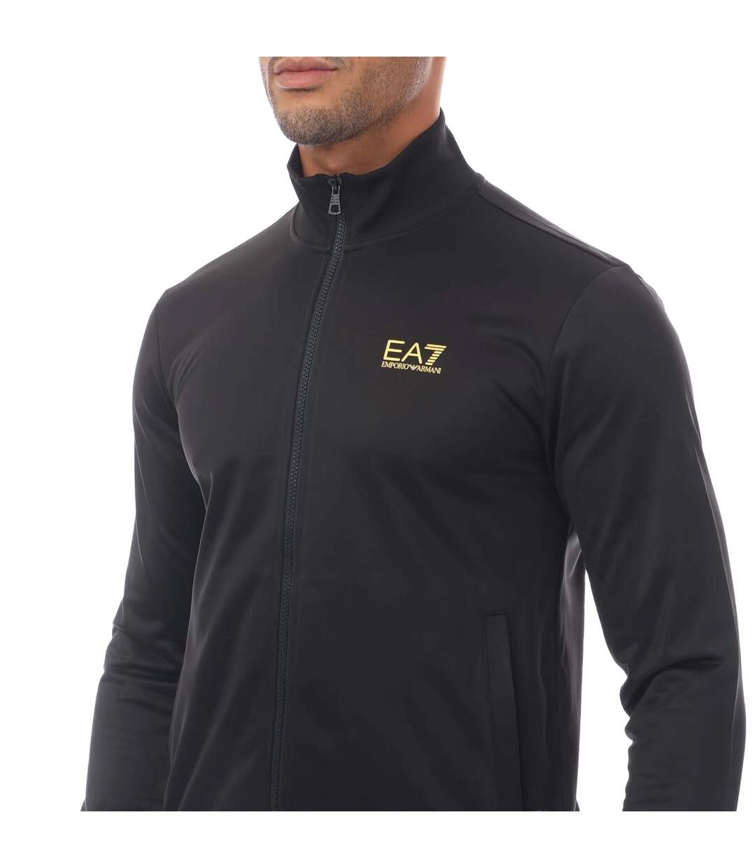 Mens ea7 full zip tracksuit black Emporio Armani-3