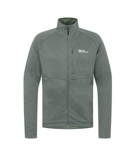 Mens Taiga Full Zip Fleece Jacket Slate Green Jack Wolfskin