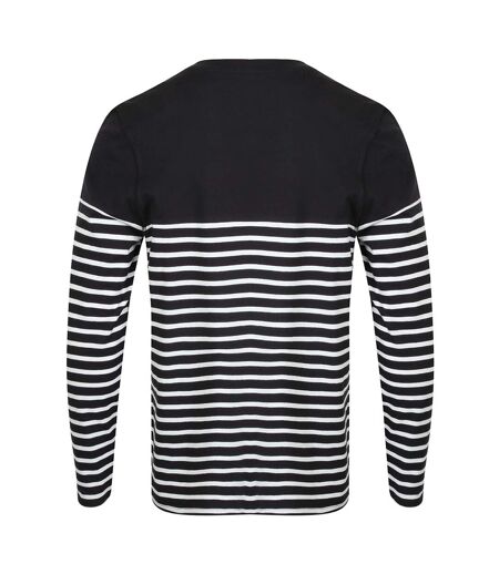 T-shirt breton adulte bleu marine / blanc Front Row