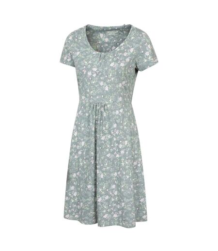 Robe Patineuse Motif/style Floral Essentials Lora Femme Vert Pâle Mountain Warehouse
