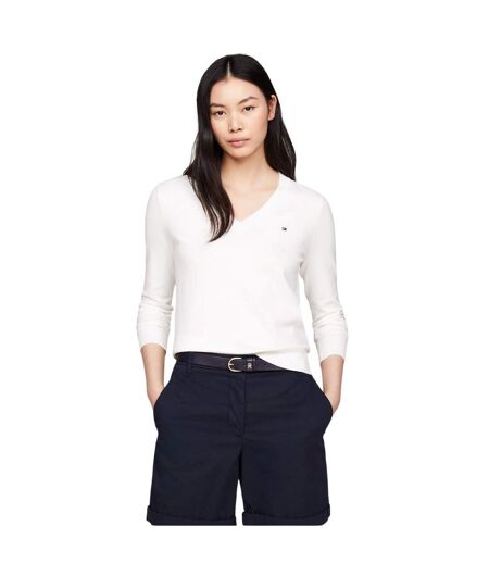 Sweat Femme Écru Tommy Hilfiger