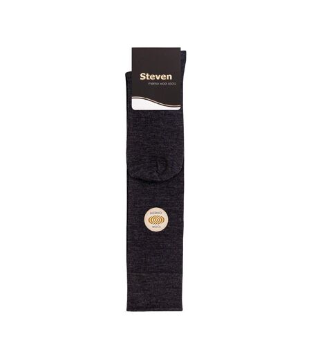 Steven - 1 Paire Homme Chaussettes Hautes Laine Mérinos Randonnée