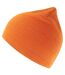 Unisex Adult Shine Reflective Recycled Short Beanie Fluorescent Orange Atlantis-2