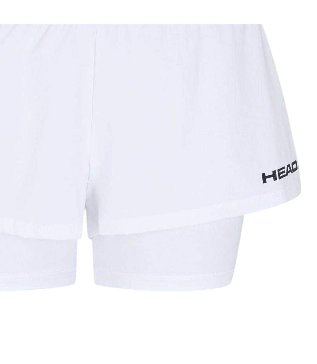 Womens/ladies Dynamic Layered Tennis Shorts White Head-2