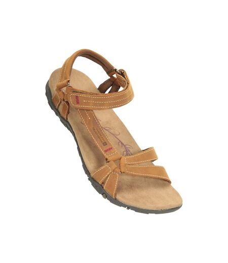 Womens/ladies kokomo nubuck sandals light brown Mountain Warehouse