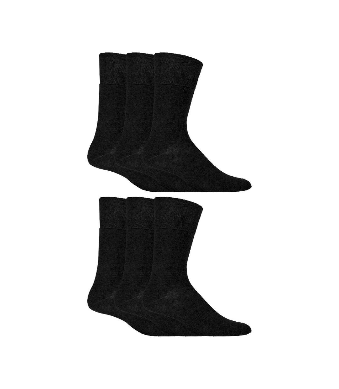 6 Pack Mens Non Elastic Soft Top Cotton Diabetic Socks-1