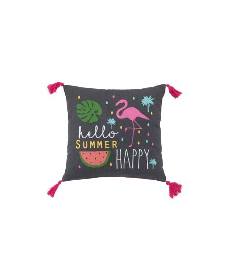 Coussin Déco Déhoussable Ibiza 40x40cm Gris