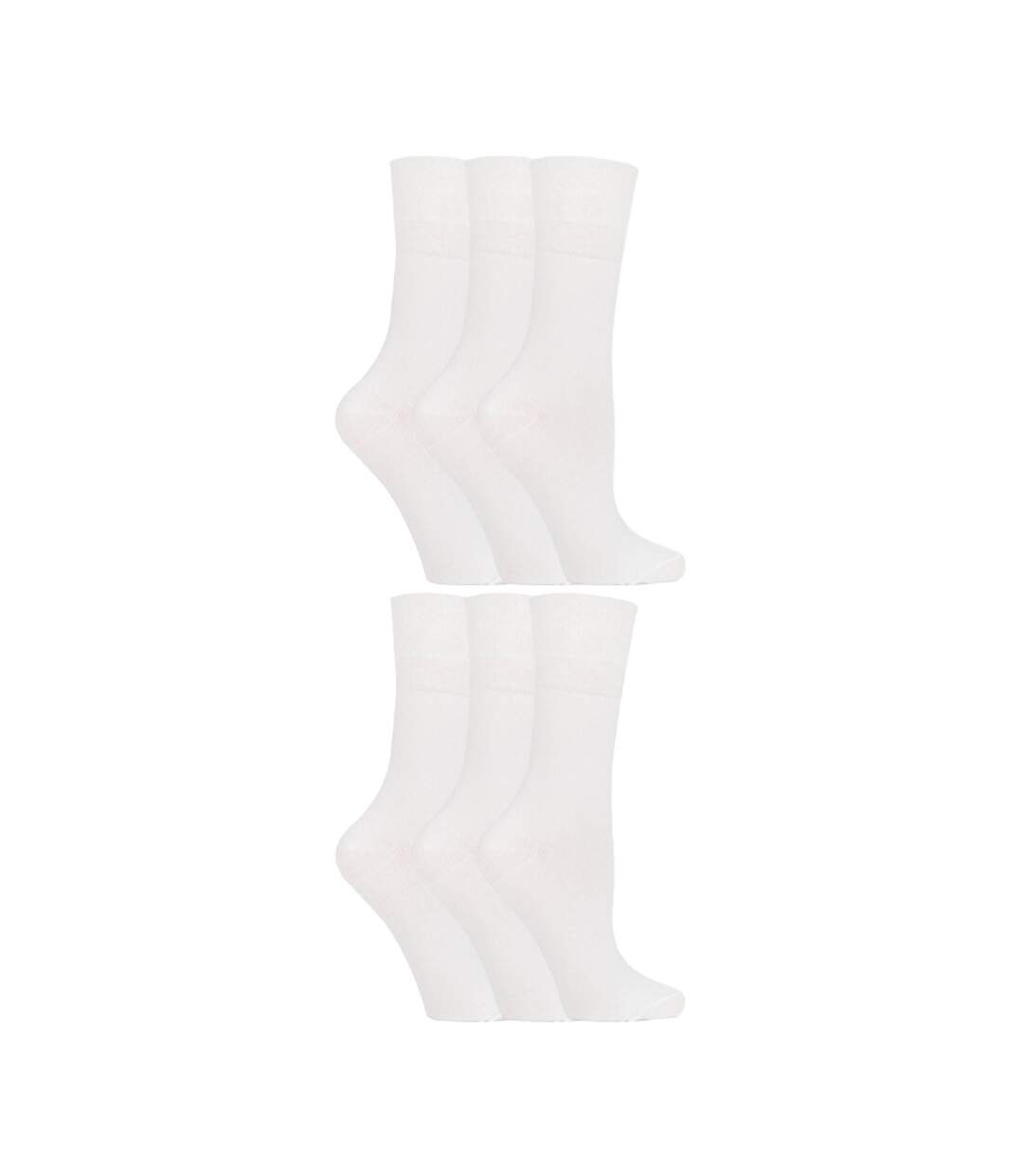 6 Pack Ladies Non Elastic Soft Top Cotton Diabetic Socks-1