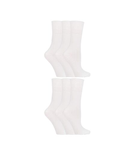 6 Pack Ladies Non Elastic Soft Top Cotton Diabetic Socks