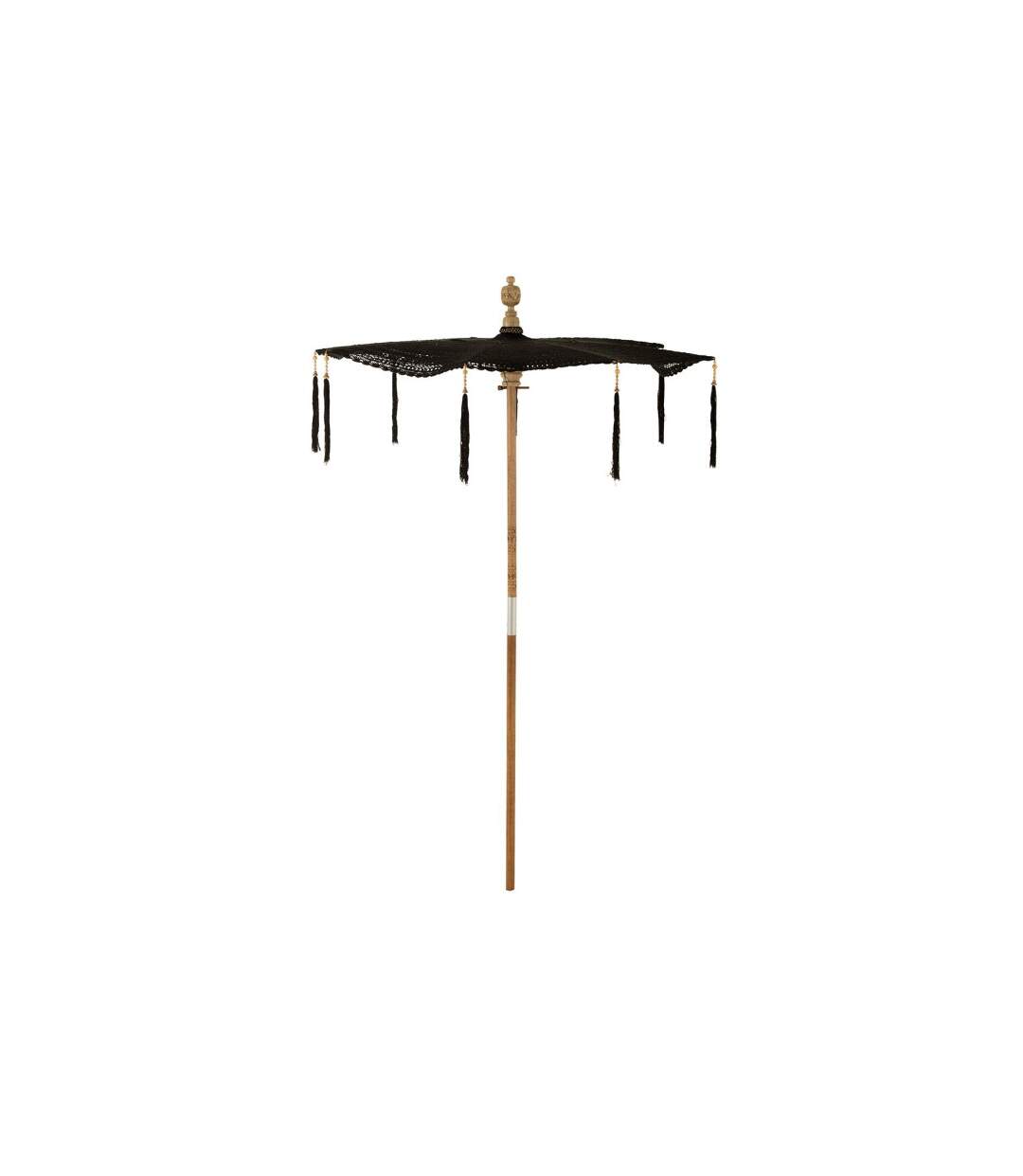 Parasol avec Pompons Clark 253cm Noir