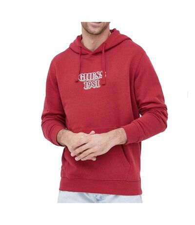 Sweat à Capuche Rouge Homme Guess Embro - L