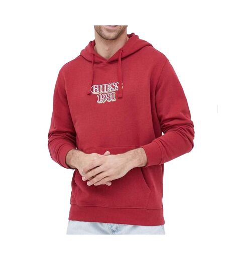 Sweat à Capuche Rouge Homme Guess Embro - L