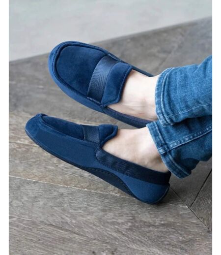 Isotoner Chaussons Mocassins homme ultra confortables et légers semelle gomme