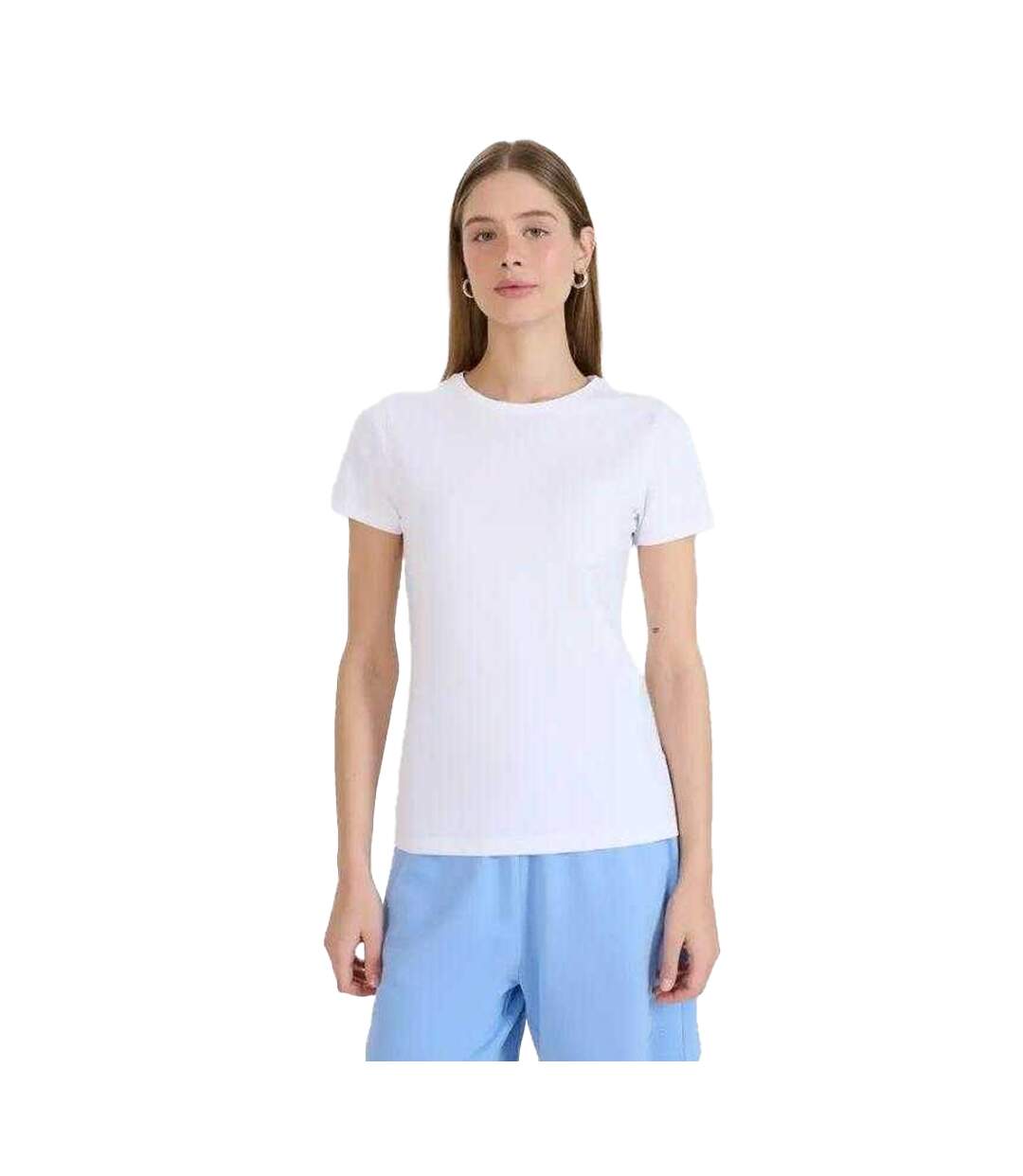 T-shirt Wmm00ttshf225 Femme Blanc 4F-1
