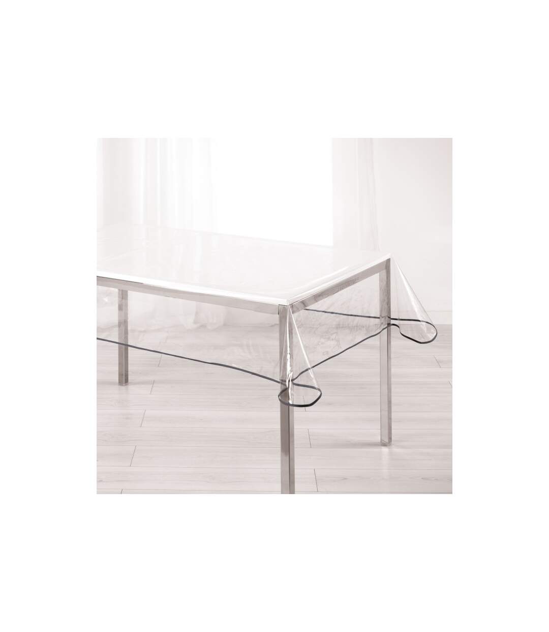 Nappe Cristal Garden 140x240cm Transparent & Gris-1