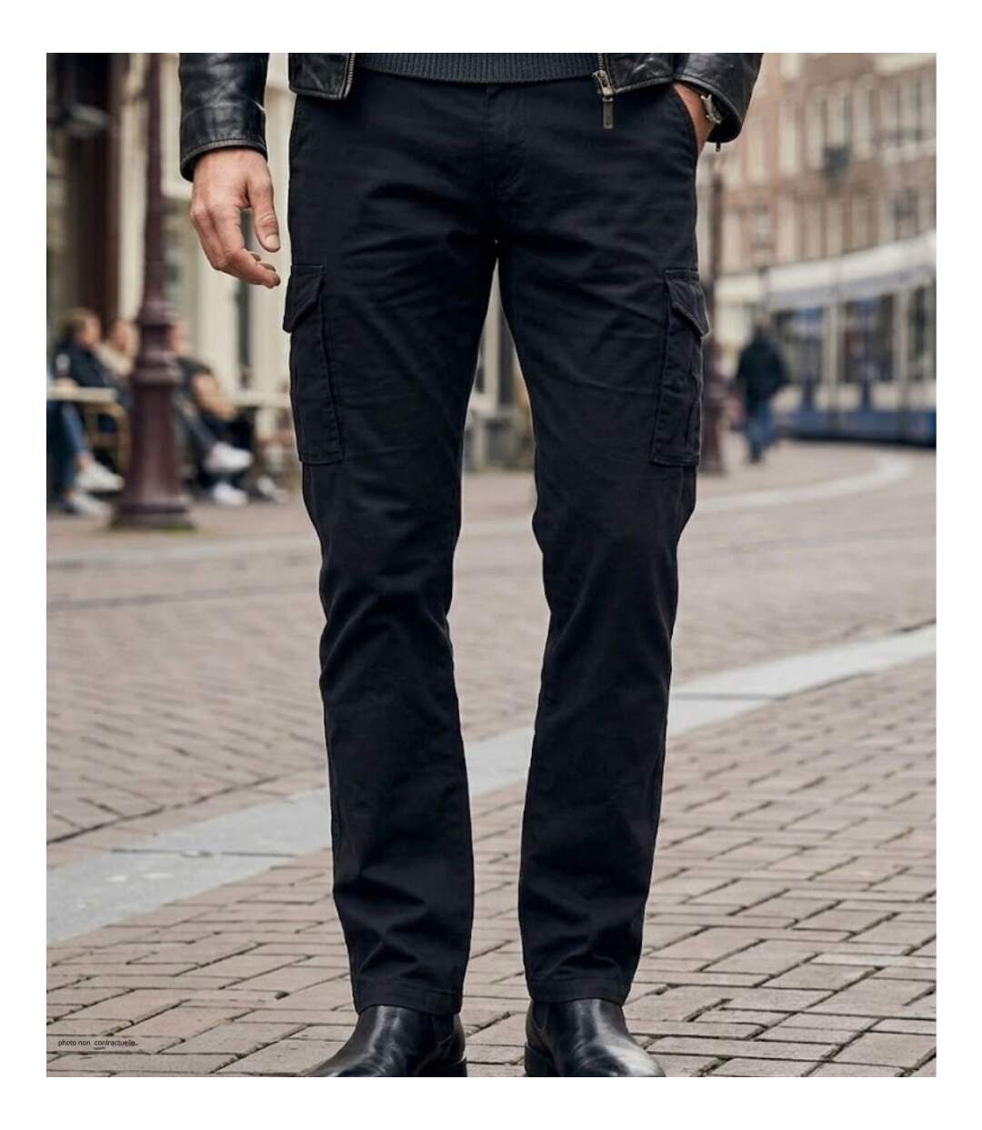 Pantalon Challenger PANT2001C cargo noir : le confort stretch utilitaire-1