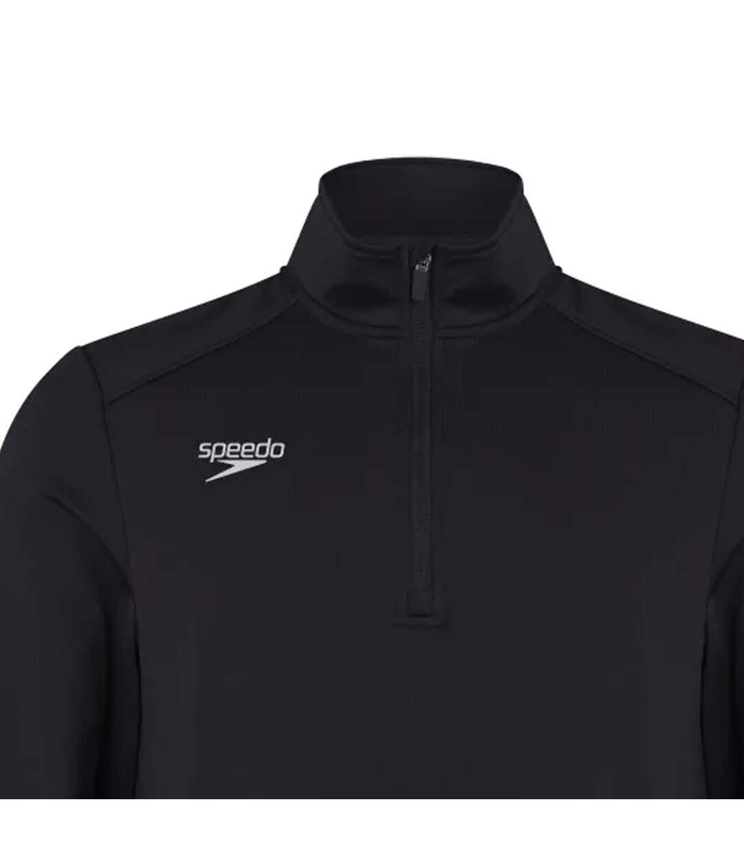 Mens Club Quarter Zip Training Top Black Speedo-4