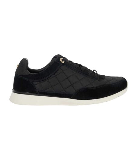 Womens/ladies Everglow Suede Trainers Black Dune London