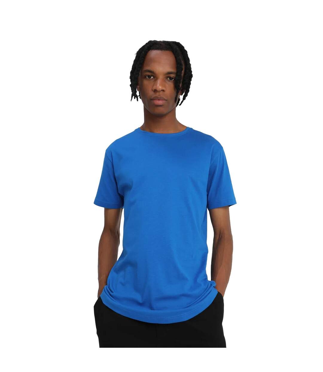 T-shirt Motif/style Façonné Homme Bleu Vif Urban Classics-2