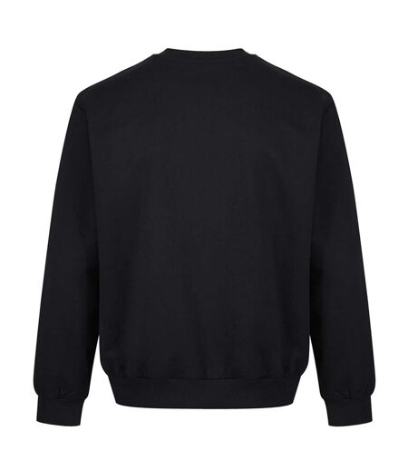 Mens Fleece Crew Neck Sweatshirt Black Iron Mountain