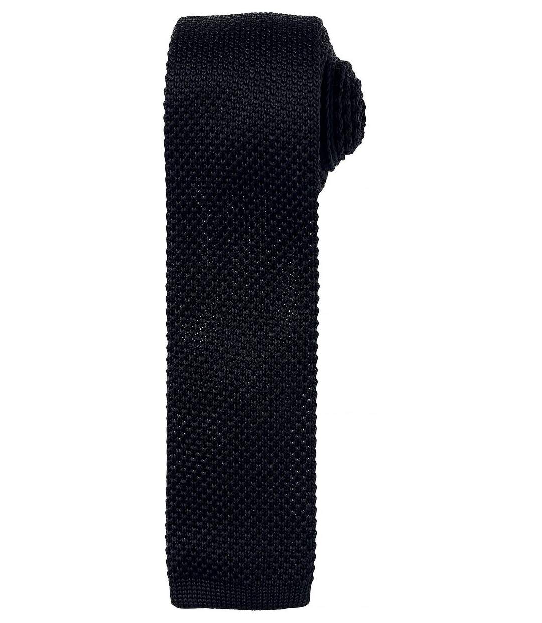 Cravate fine tricotée - PR789 - noir-1