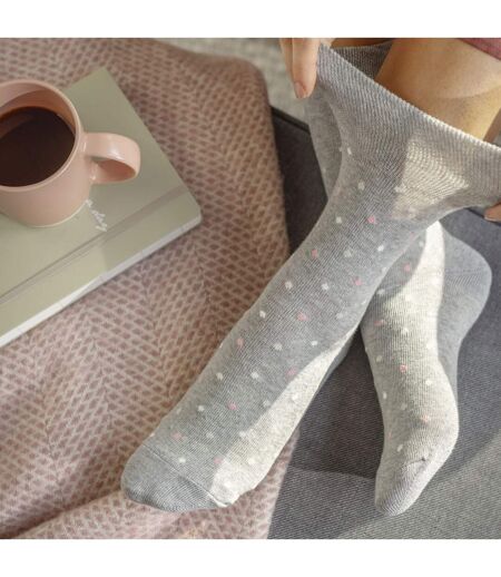 12 Pairs Ladies Cotton Rich Everyday Socks Gentle Grip Soft Top Comfort Socks